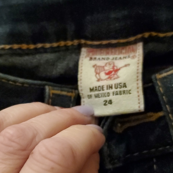 True Religion lighter wash straight leg Jean sz 24 - Picture 3 of 4